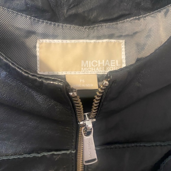 Michael Kors - Black Leather Jacket - Picture 2 of 4